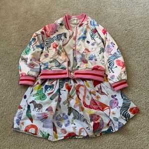 H&M bomber jacket and skirt